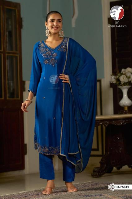 Anju fabrics HU 75049 kurtis catalogue wholesale